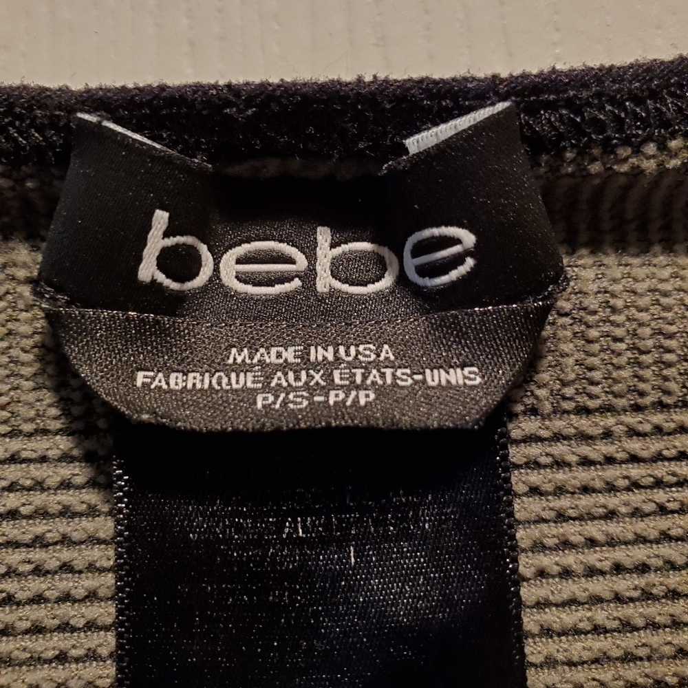 Bebe cropped spandex long sleeve